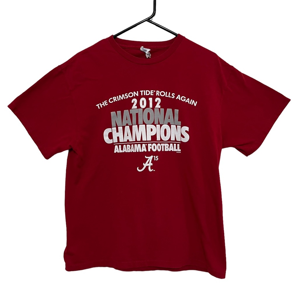 ALABAMA FOOTBALL 2012 NATIONAL CHAMPIONSHIP SHORT SLEEVE GRAPHIC T-SHIRT SIZE L